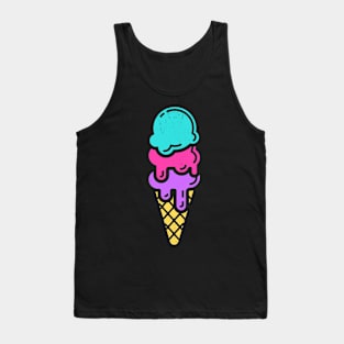 Ice Cream Cone - Retro 80's Throwback Tank Top